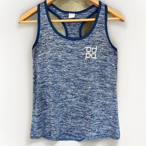 Paddletek Pickleball Logo Tank Top Active Athletic Blue White Size Small